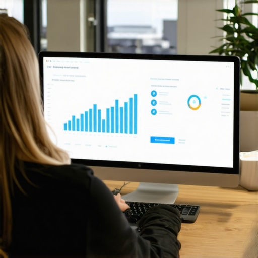 Person reviewing local SEO metrics on a computer