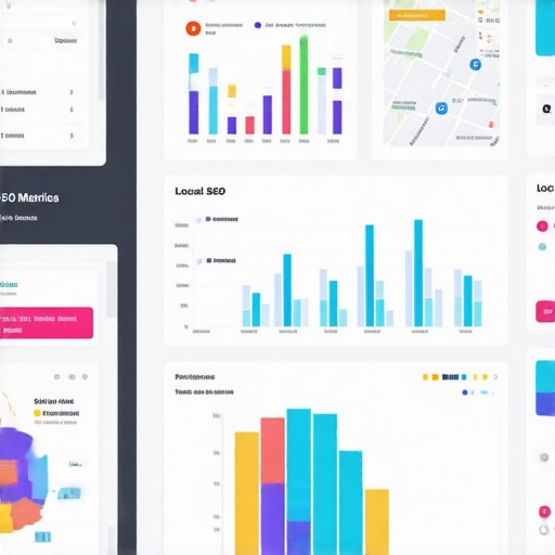 Screenshot of local SEO analytics dashboard highlighting map rankings and engagement metrics