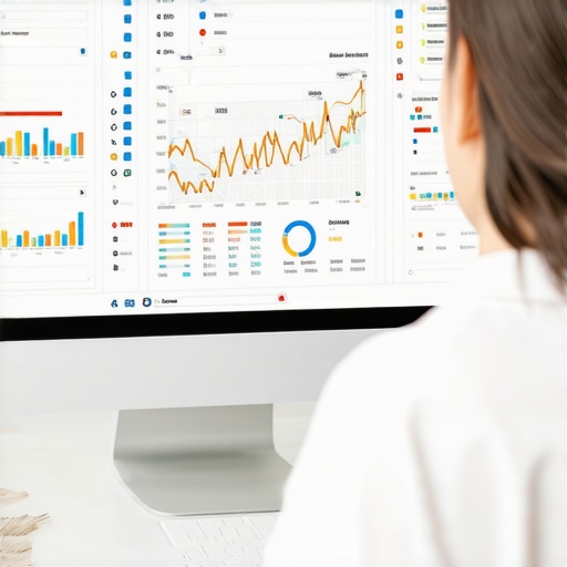 Person analyzing Google Maps ranking and analytics on a computer screen.