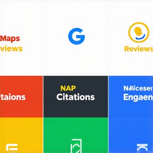 Infographic displaying critical elements affecting local search rankings for Google Maps
