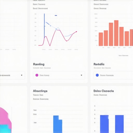 Screenshots of a local search ranking monitoring dashboard with graphs and metrics