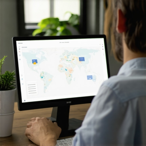 Audit Your Business Data for Better Rankings Business owner reviewing online listings to ensure data consistency for improved map ranking
