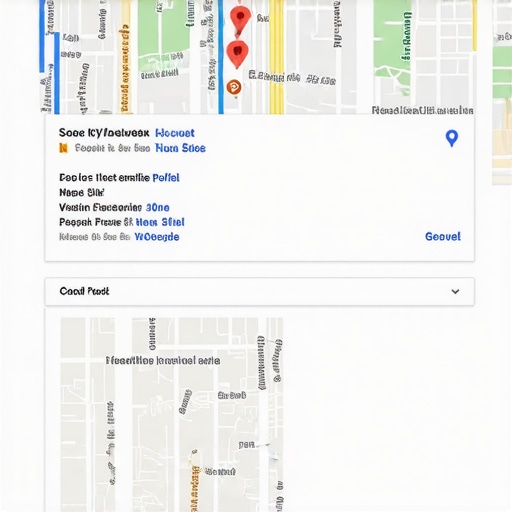 A screenshot illustrating an optimized Google Maps business profile with annotations.