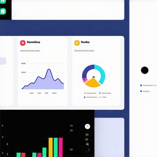 Monitoring Local SEO Performance A person analyzing a digital dashboard with local ranking data and graphs