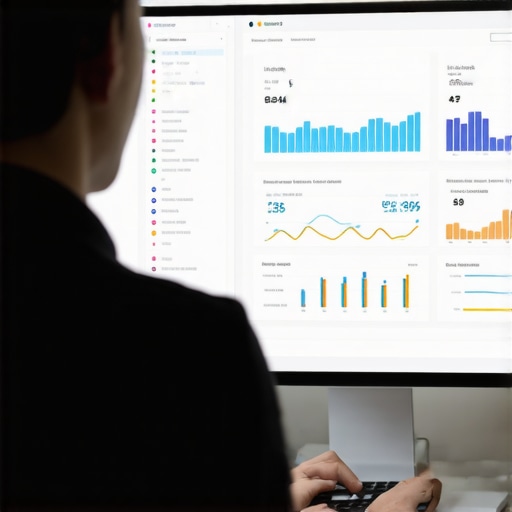 Person analyzing local SEO metrics on a computer screen