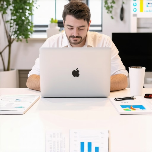 Person analyzing local SEO metrics on a laptop, illustrating ongoing Google Maps ranking maintenance