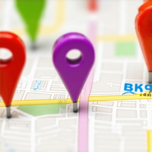 Business map with accurately placed pins and data corrections