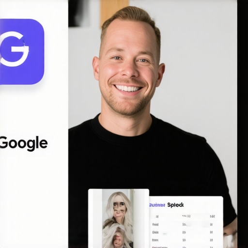 A small business owner uploading photos and verifying their Google My Business listing