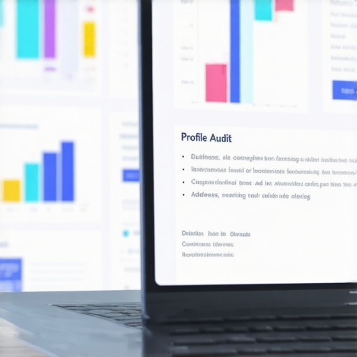 Business profile audit highlighting address discrepancies and ranking metrics.